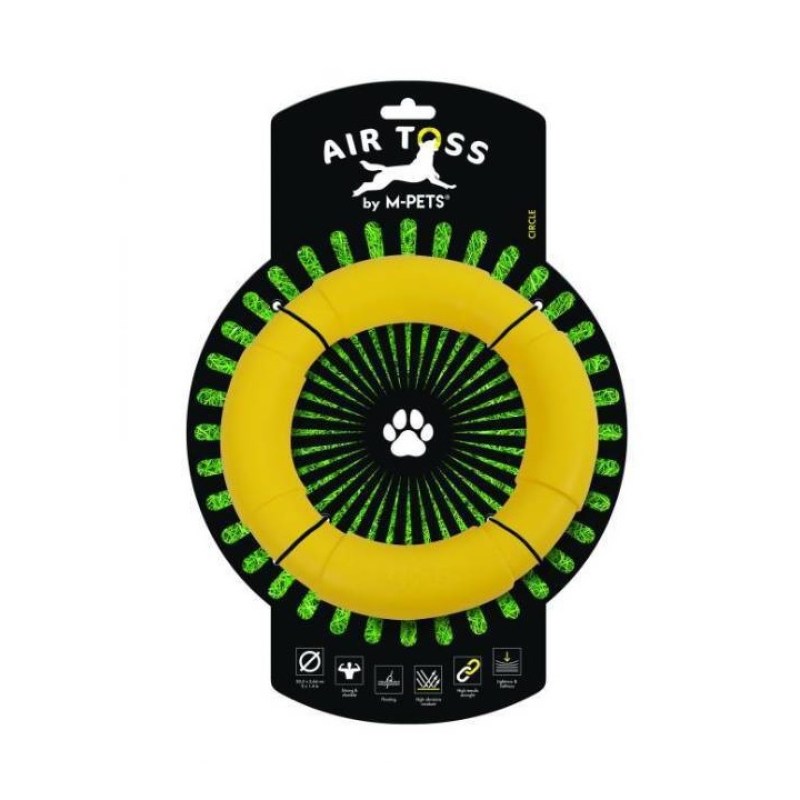 paixnidi-skylou-mpets-air-toss-floating-circle-yellow-20.5cm-bluedog-petshop-thessaloniki