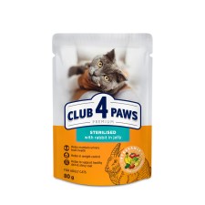 ygri-trofi-gatas-club4paws-sterilised-kouneli-se-zele-85gr-bluedog